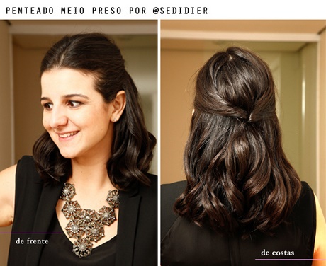 penteado-meio-solto-cabelo-curto-68 Прическа, чрез хлабава къса коса