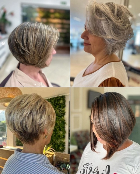 Къса коса за 60-годишни дами 2023