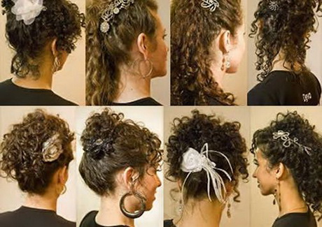 penteados-para-cabelos-curtos-e-cacheados-para-formatura-37_2 Прическите на косата са къси и къдрави и рокли