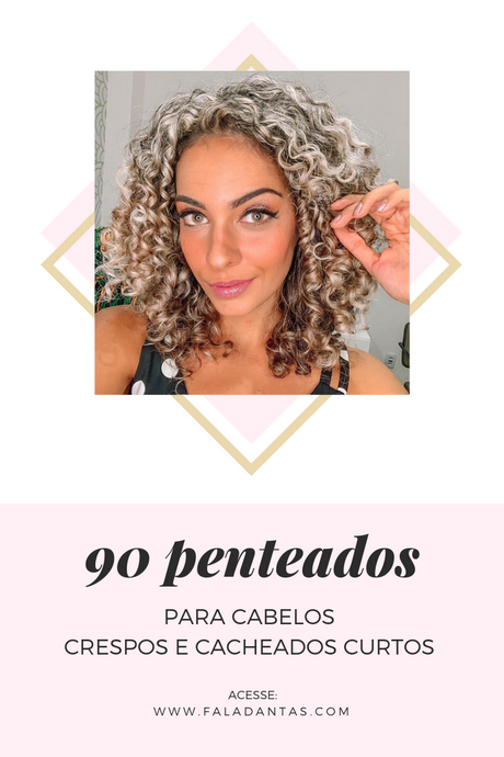 penteado-cabelo-cacheado-e-curto-23 Прическа къдрава и къса коса