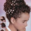 Детска Прическа за сватба, къдрава коса